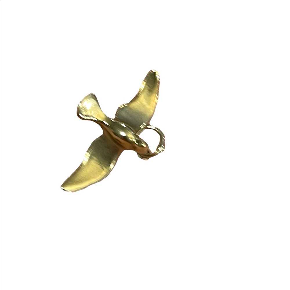 Vintage 10k gold Dove religious christian symbol necklace pendant - Picture 4 of 9